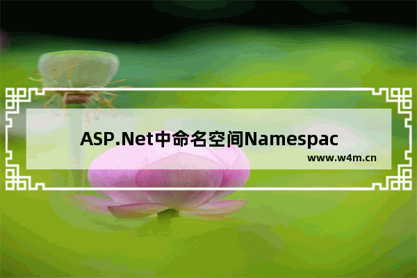 ASP.Net中命名空间Namespace浅析和使用例子