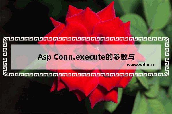 Asp Conn.execute的参数与返回值总结