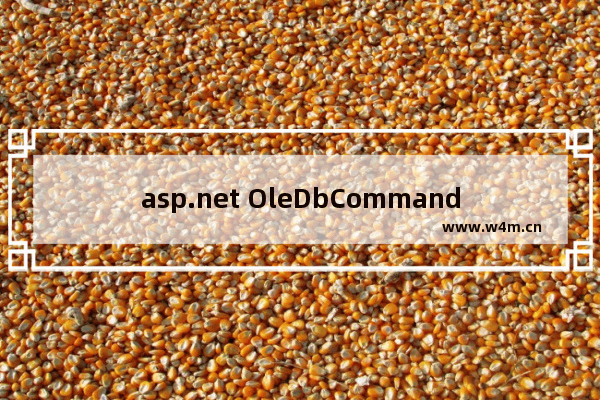 asp.net OleDbCommand 的用法