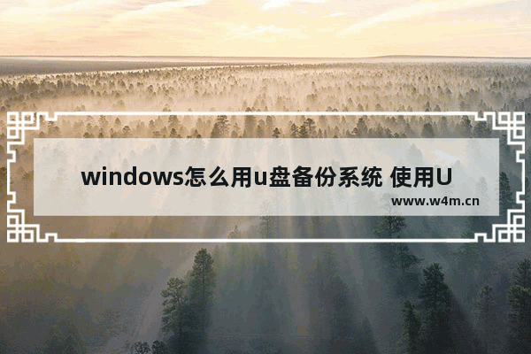 windows怎么用u盘备份系统 使用U盘备份Windows系统教程