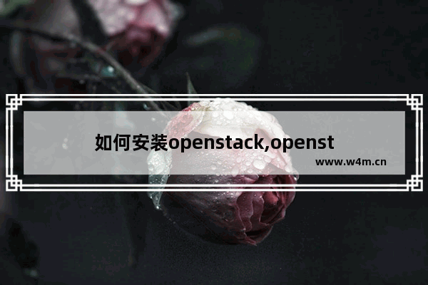 如何安装openstack,openstack创建虚拟机