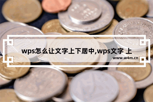 wps怎么让文字上下居中,wps文字 上下居中