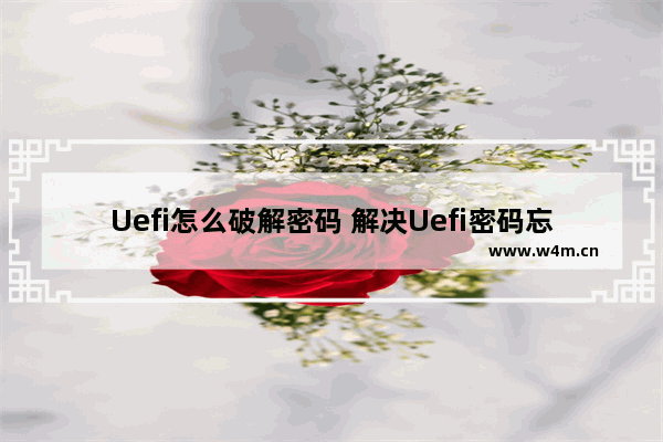 Uefi怎么破解密码 解决Uefi密码忘记的方法