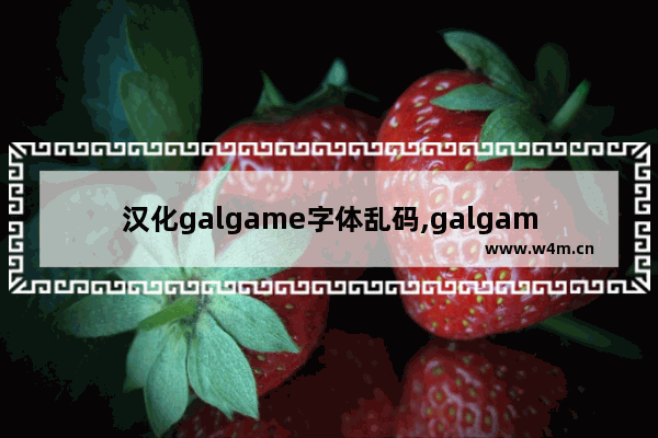 汉化galgame字体乱码,galgame语言文字乱码