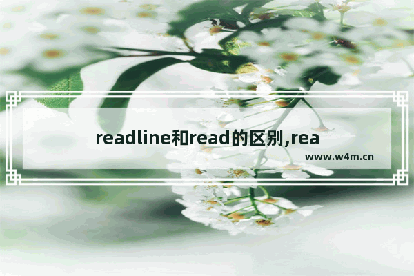 readline和read的区别,readline和writeline有什么区别