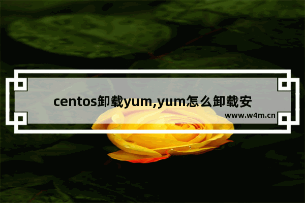 centos卸载yum,yum怎么卸载安装的程序