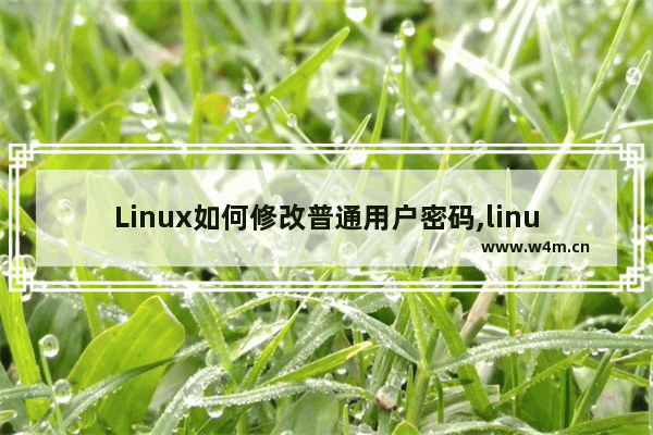 Linux如何修改普通用户密码,linux中如何修改用户密码