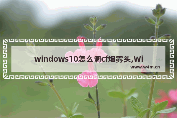 windows10怎么调cf烟雾头,Win10系统下的设置CF烟雾头方法