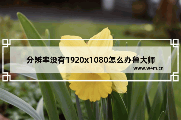 分辨率没有1920x1080怎么办鲁大师,分辨率1920x1080没有了怎么办