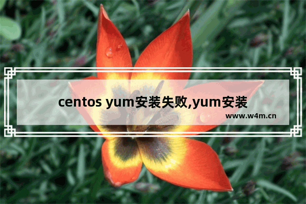 centos yum安装失败,yum安装失败的原因