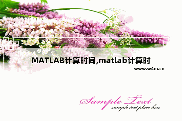 MATLAB计算时间,matlab计算时间间隔