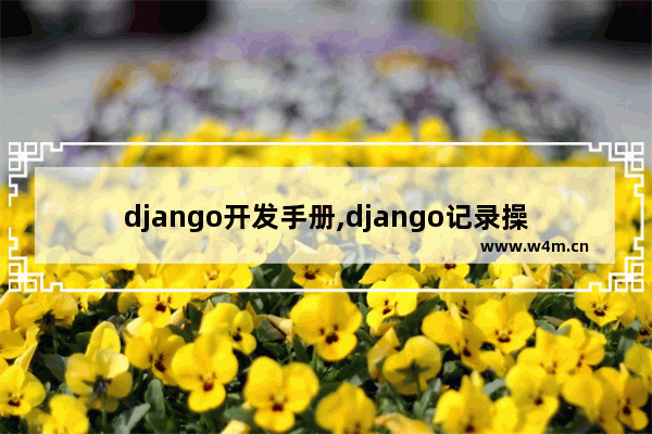 django开发手册,django记录操作日志