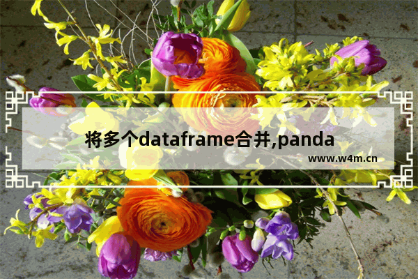 将多个dataframe合并,pandas将两个dataframe合并