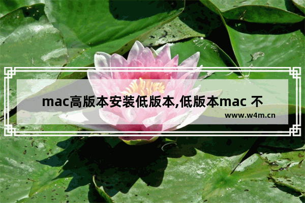 mac高版本安装低版本,低版本mac 不能安装最新系统