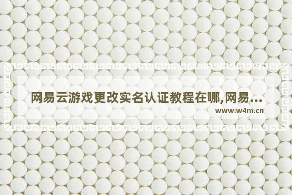 网易云游戏更改实名认证教程在哪,网易云游戏如何更改实名认证