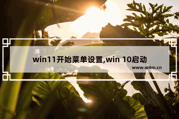 win11开始菜单设置,win 10启动项设置