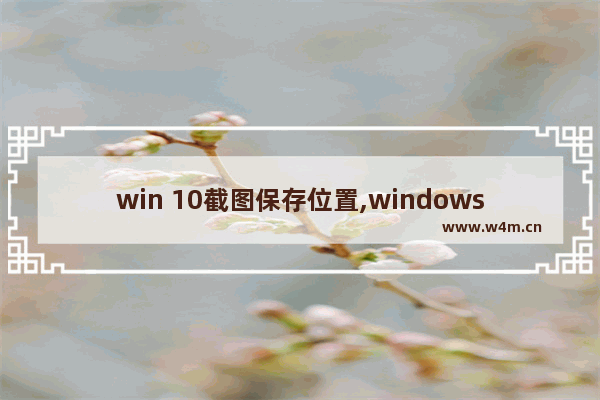 win 10截图保存位置,windows10截屏的图片保存在哪