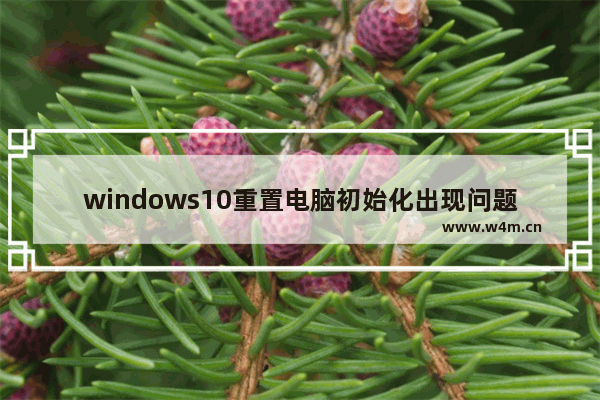 windows10重置电脑初始化出现问题,window10重置失败 初始化电脑出现问题