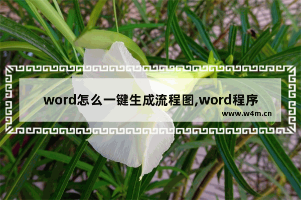 word怎么一键生成流程图,word程序流程图制作