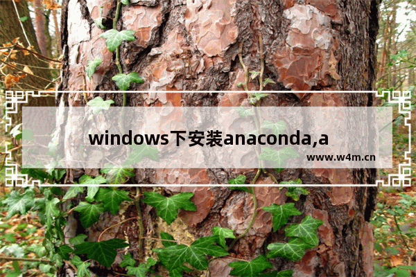 windows下安装anaconda,anaconda windows10