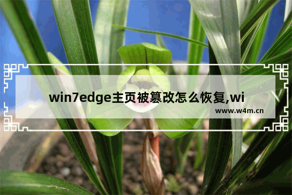 win7edge主页被篡改怎么恢复,win10主页被篡改如何修复