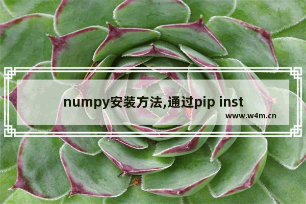 numpy安装方法,通过pip install 包名 命令安装numpy包