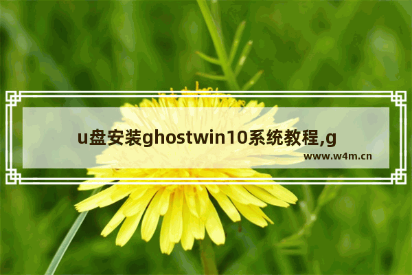 u盘安装ghostwin10系统教程,ghost win7光盘安装教程