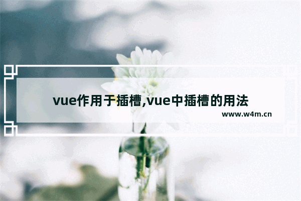 vue作用于插槽,vue中插槽的用法