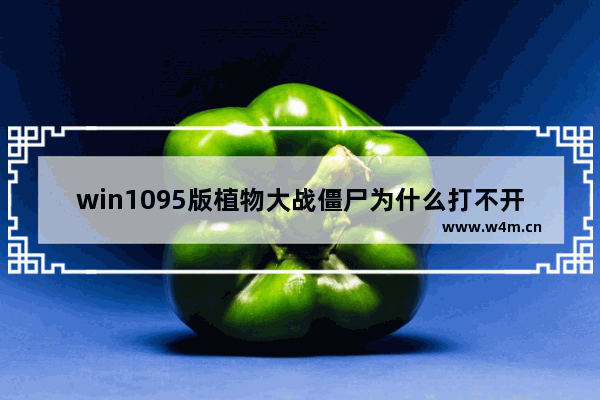 win1095版植物大战僵尸为什么打不开,win10无法玩植物大战僵尸