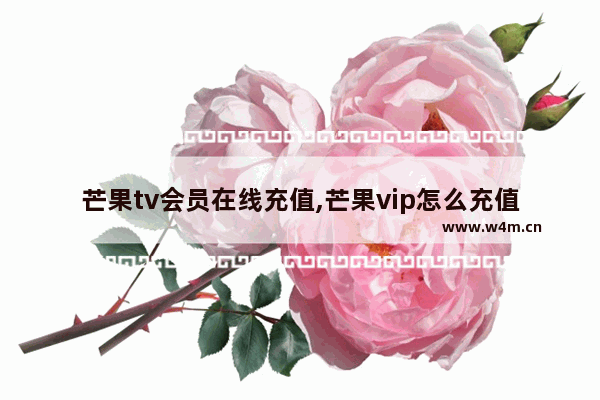 芒果tv会员在线充值,芒果vip怎么充值