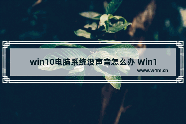 win10电脑系统没声音怎么办 Win10电脑无声音解决方案