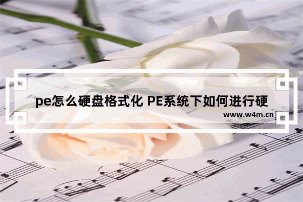 pe怎么硬盘格式化 PE系统下如何进行硬盘格式化