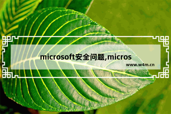 microsoft安全问题,microsoft由于安全原因