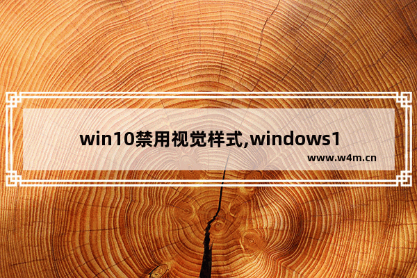 win10禁用视觉样式,windows10视觉效果设置