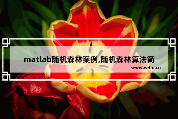 matlab随机森林案例,随机森林算法简单实例