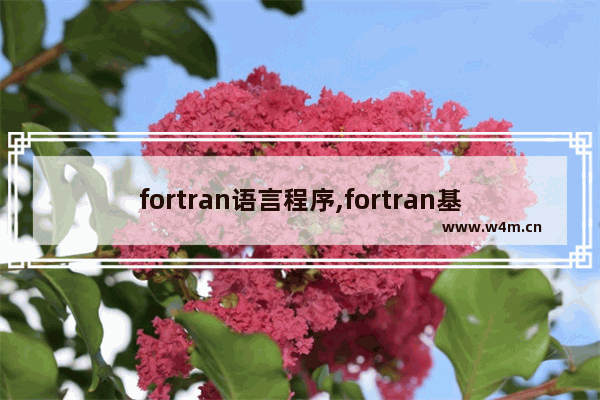 fortran语言程序,fortran基本语法