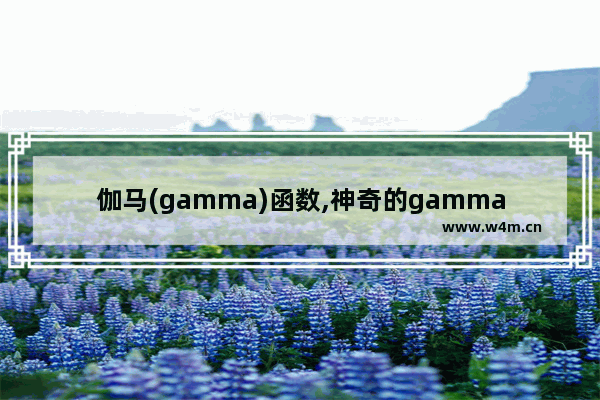 伽马(gamma)函数,神奇的gamma函数