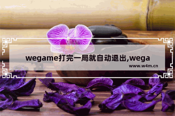 wegame打完一局就自动退出,wegame怎么退出自动登录