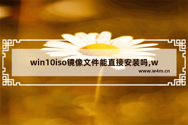 win10iso镜像文件能直接安装吗,win10iso文件怎么用u盘安装系统