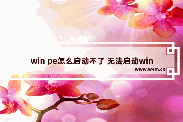 win pe怎么启动不了 无法启动win pe，怎么办？