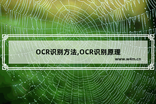 OCR识别方法,OCR识别原理