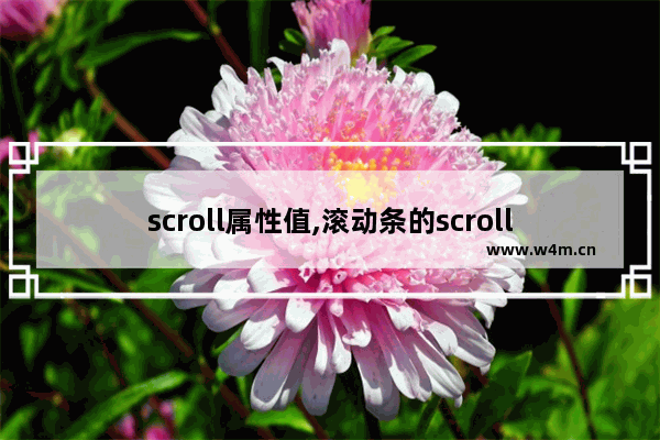 scroll属性值,滚动条的scroll属性