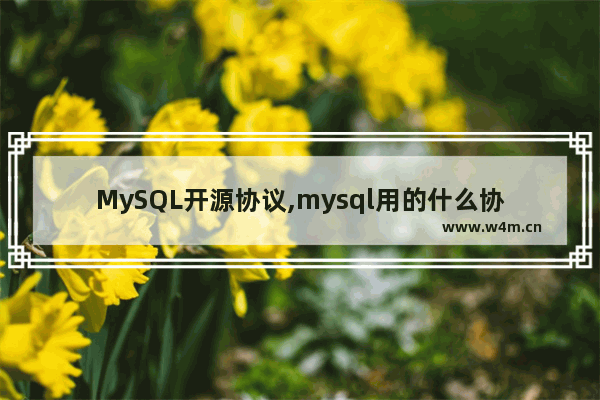 MySQL开源协议,mysql用的什么协议