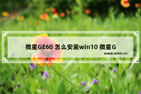 微星GE60 怎么安装win10 微星GE60如何安装Windows 10