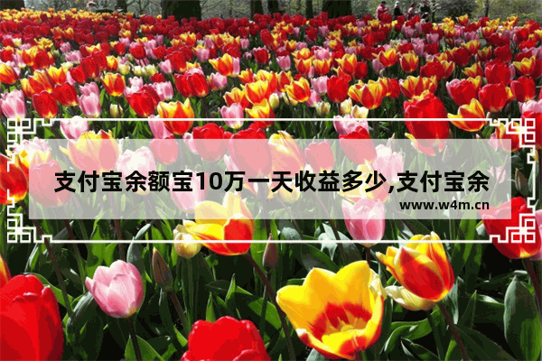 支付宝余额宝10万一天收益多少,支付宝余额宝一千一天收益多少钱