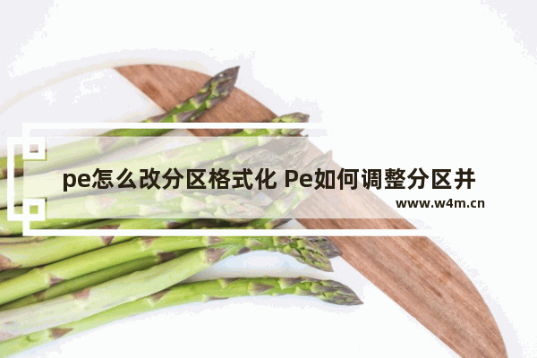 pe怎么改分区格式化 Pe如何调整分区并进行格式化