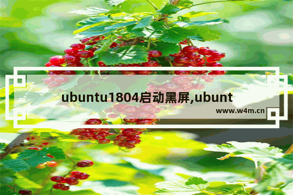 ubuntu1804启动黑屏,ubuntu1804安装卡住