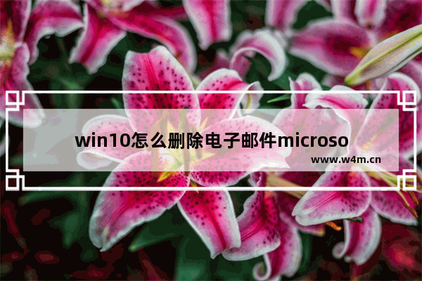 win10怎么删除电子邮件microsoft账户,微软账户怎么删除邮箱