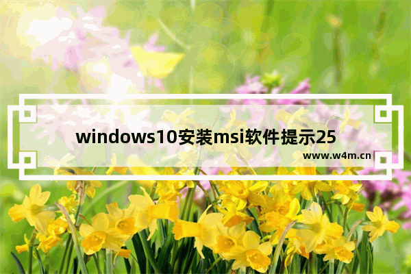 windows10安装msi软件提示2502错误的解决办法,win10错误代码2503