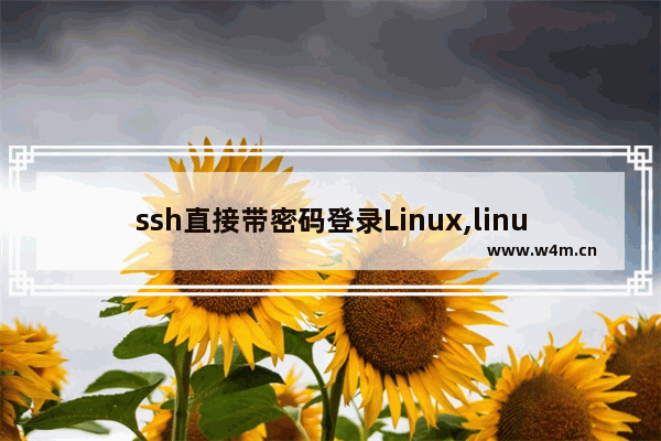 ssh直接带密码登录Linux,linux ssh修改密码